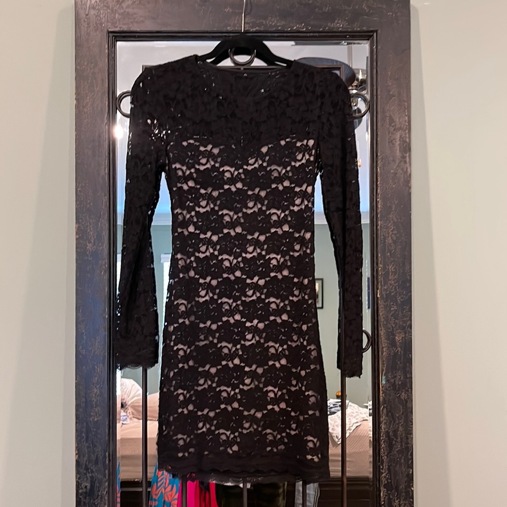 Black lace dress
